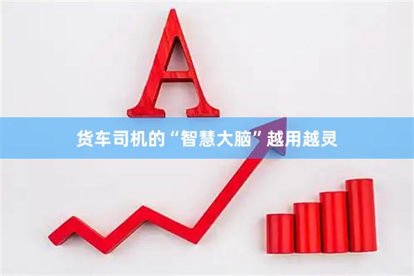 货车司机的“智慧大脑”越用越灵